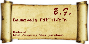 Baumzveig Fábián névjegykártya